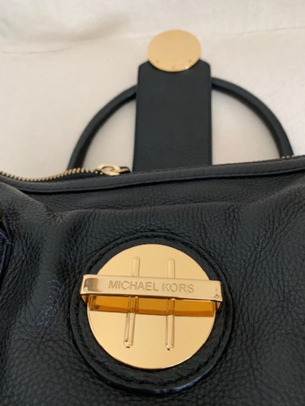 Michael Kors black pebbled leather boston bag Y2K - Picture 4 of 14